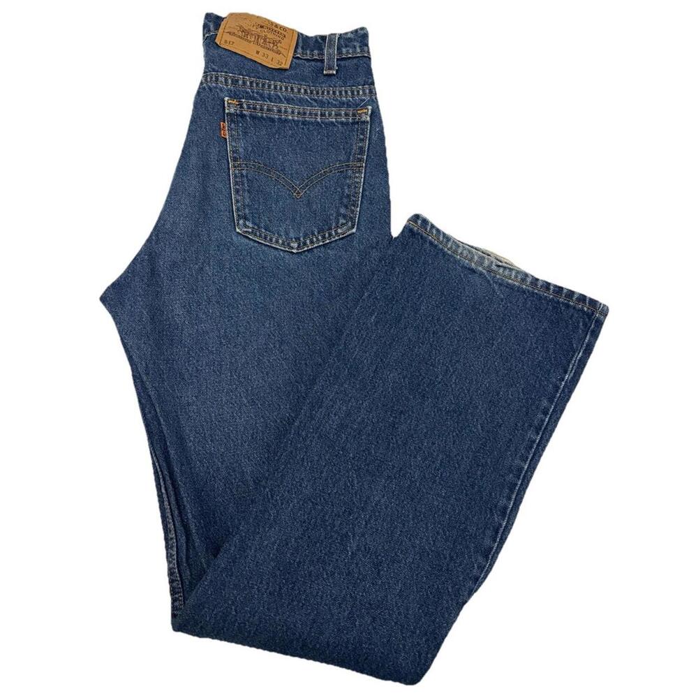 Vintage Men’s Levi’s 517 Orange Tab Made In USA Size 33x32 Dark Wash Straight